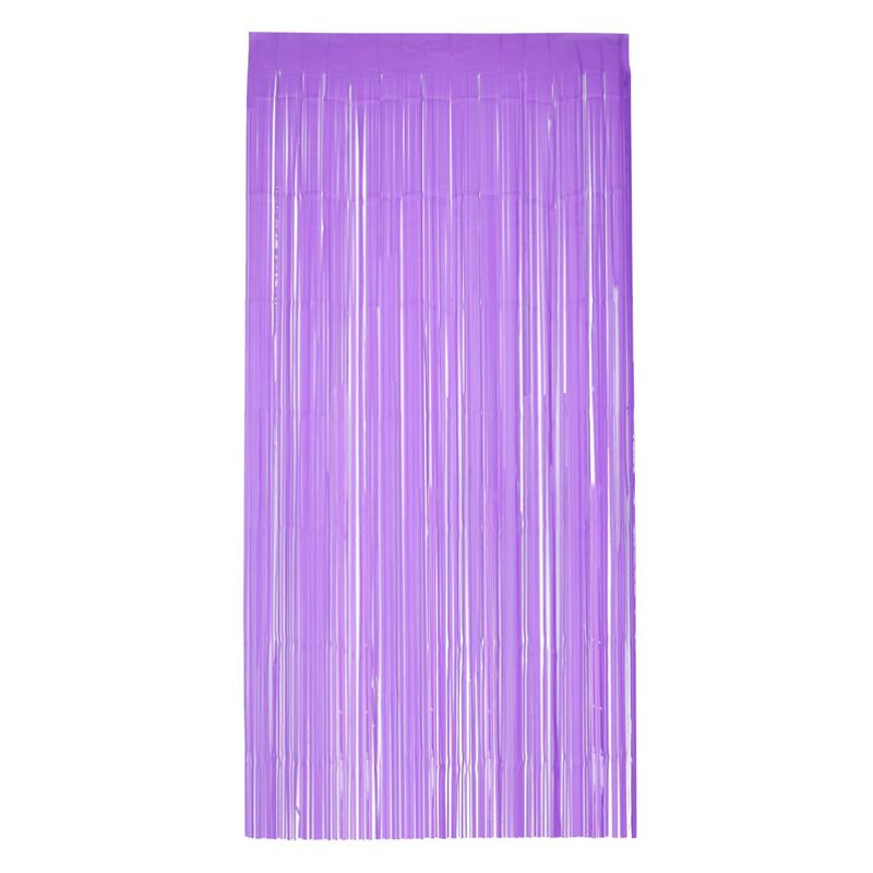Matt Fringe Curtain Backdrop Purple Adult 1