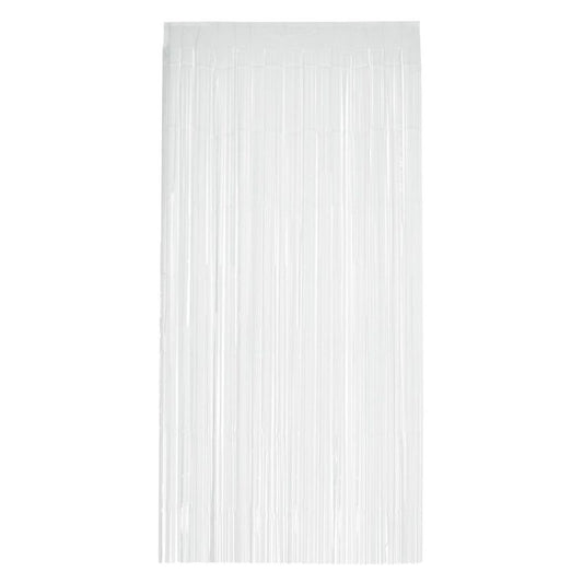 Matt Fringe Curtain Backdrop White Party Accessory 1