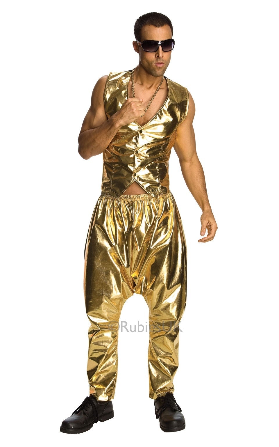 Mc Hammer Rapper Vest Gold 1