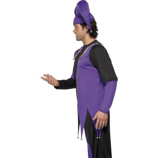 Medieval Jester Costume Adult Purple Black 2
