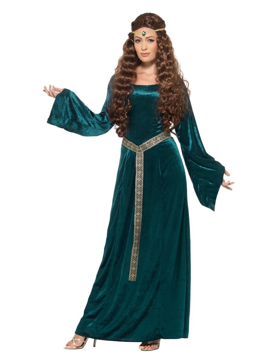 Medieval Maid Costume Adult Green_4