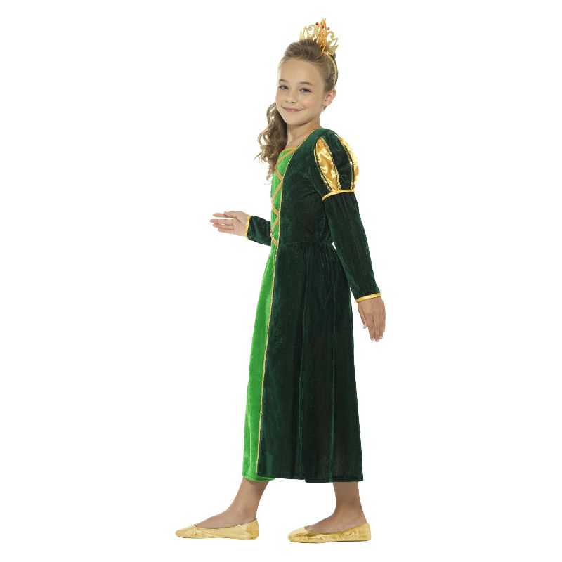 Medieval Princess Costume Green Child 3