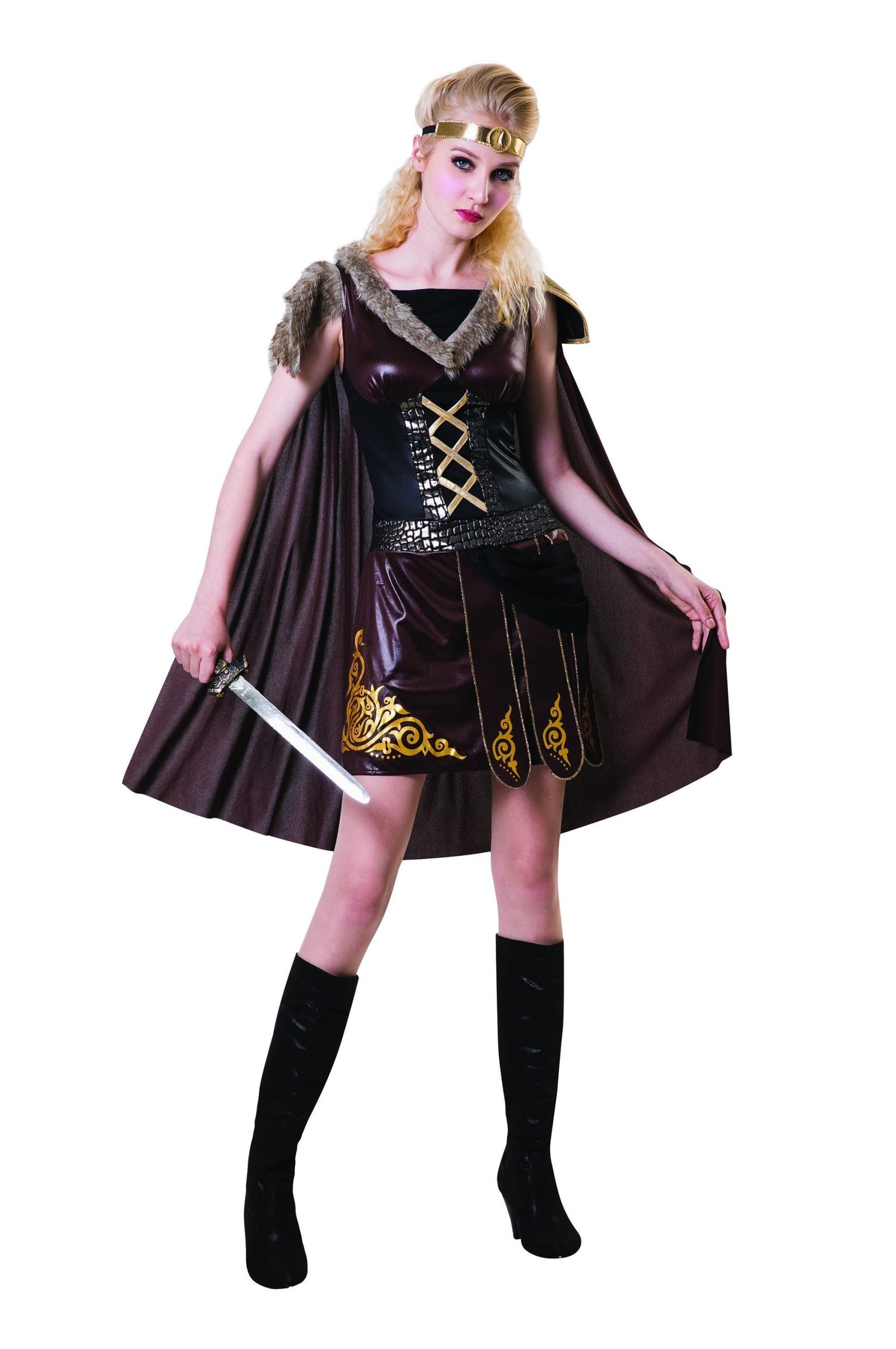 Medieval Warrior Lady Brown 1