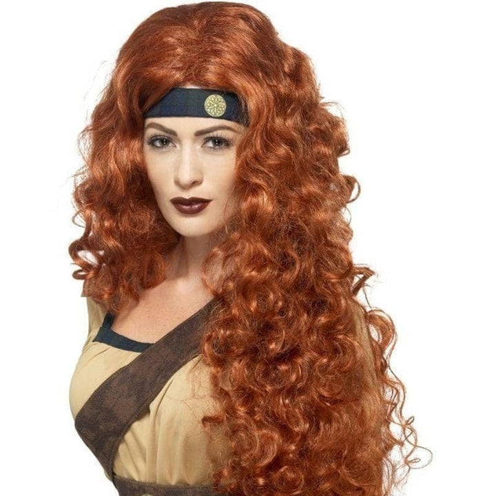 Medieval Warrior Queen Wig Adult Auburn_1