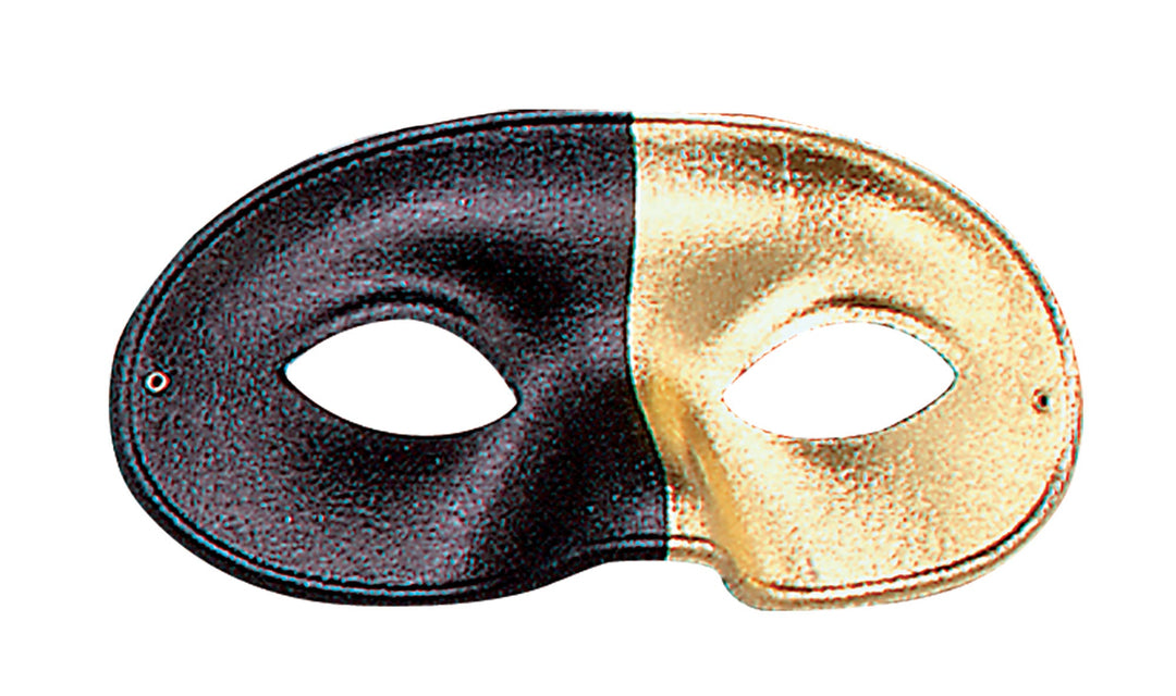 Mens 2 Tone Gold Black Or Silver Eye Masks Male Halloween Costume_1