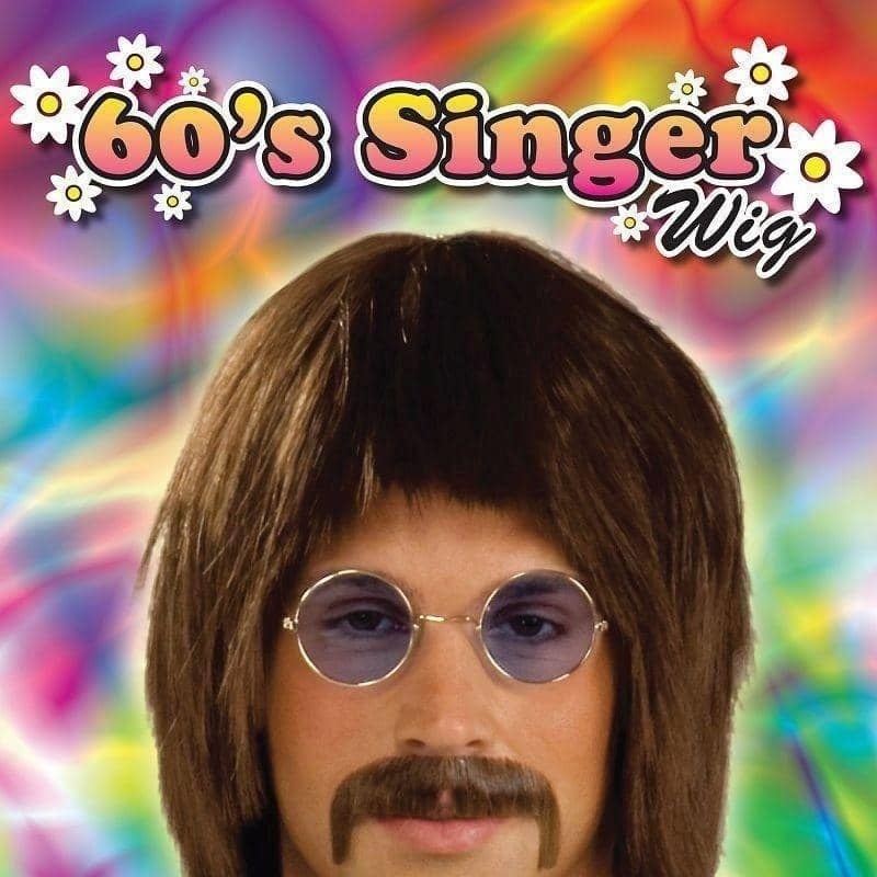 Mens 60s Singer Wigs Male Halloween Costume 2