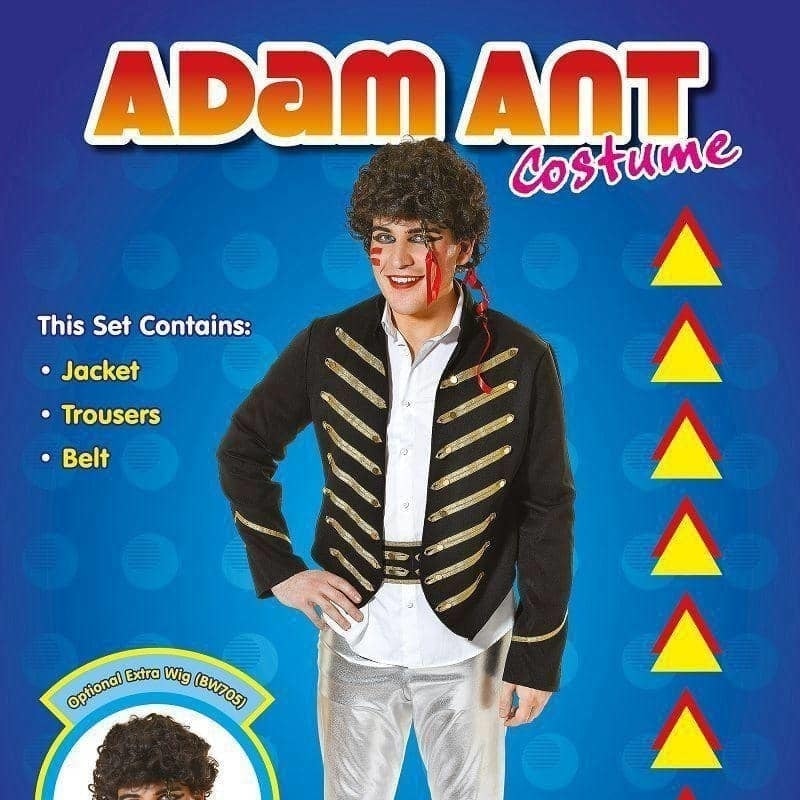 Size Chart Mens Adam Ant Adult Costume Male Halloween
