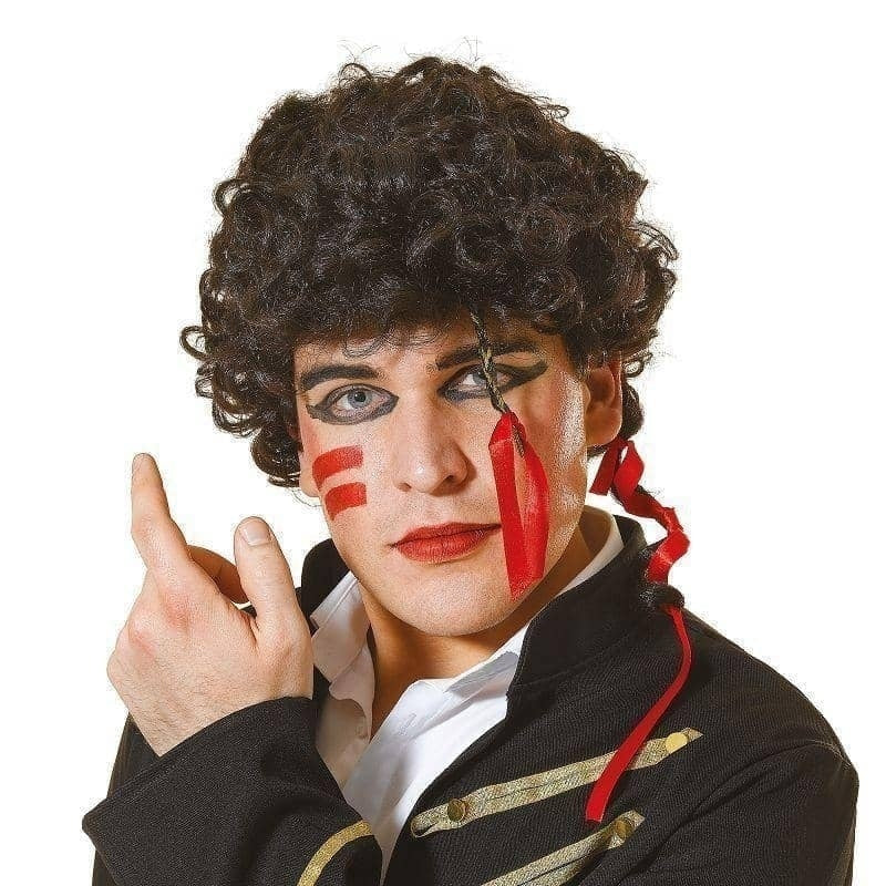 Mens Adam Ant Wig Wigs Male Halloween Costume 1