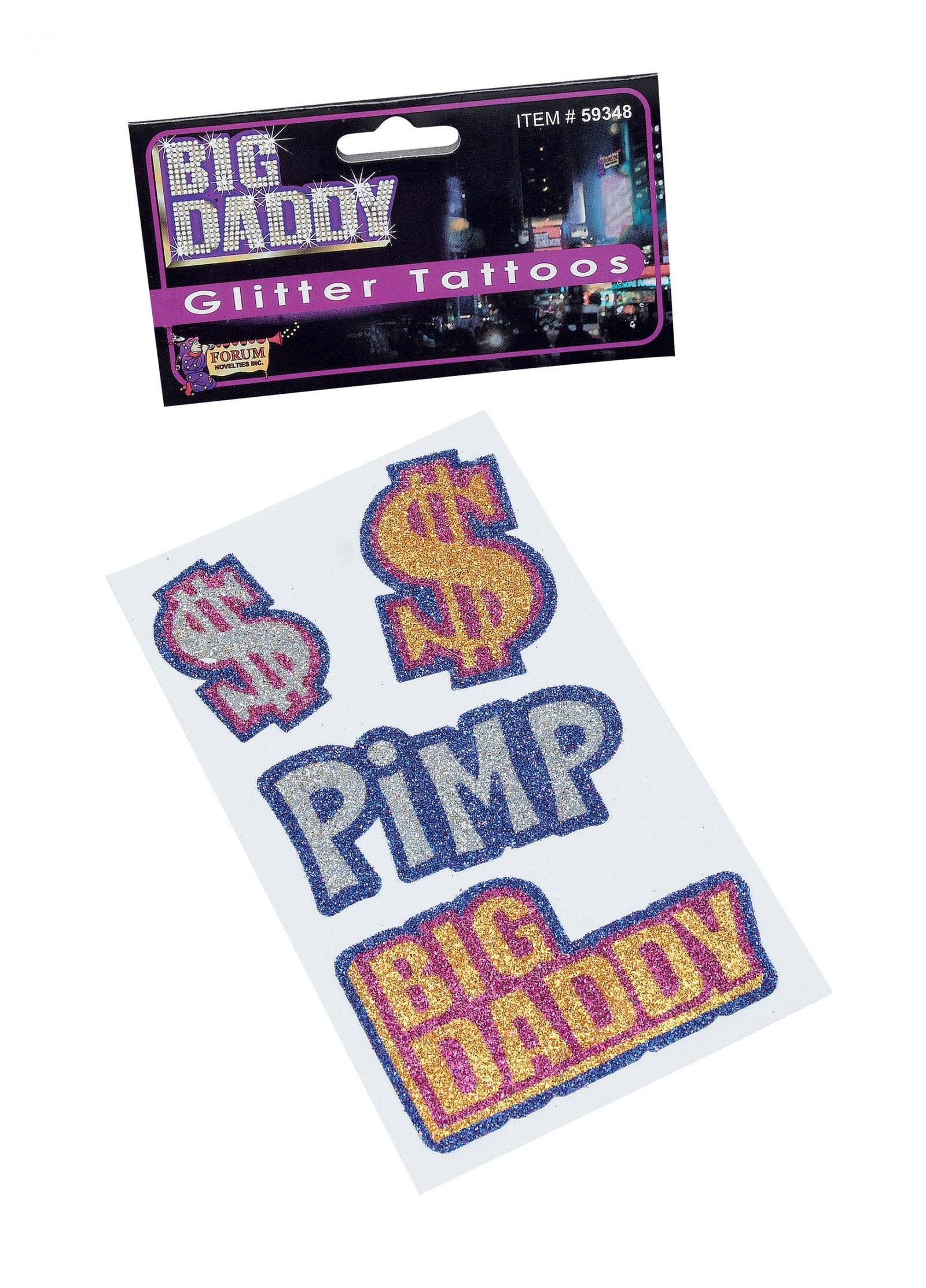 Mens Big Daddy Tattoos General Jokes Male Halloween Costume 1
