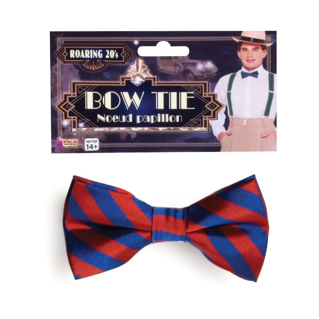 Mens Bow Tie Sriped Red Blue Costume Accessories Male Halloween_1