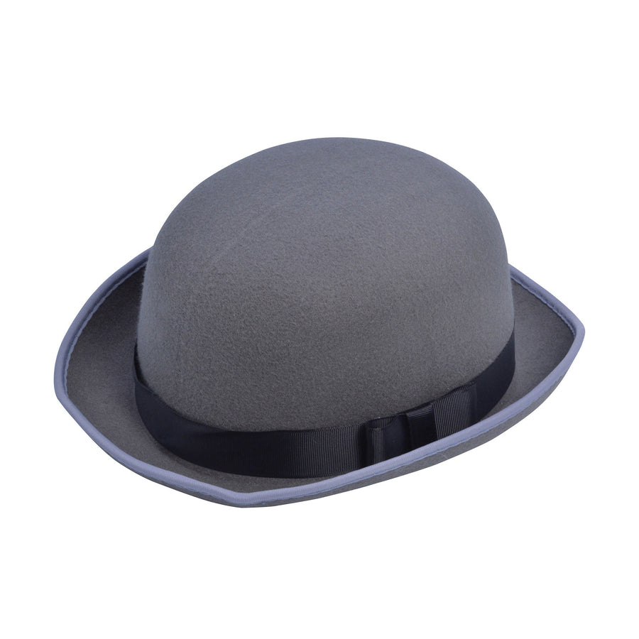 Mens Bowler Hat Grey Hats Male Halloween Costume_1