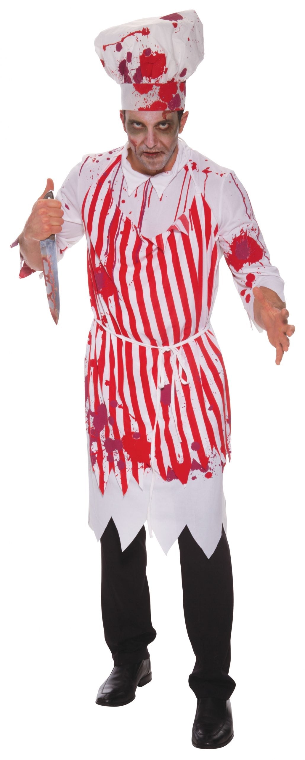 Mens Butcher Bloody Adult Costume Male Chest Size 44" Halloween_1