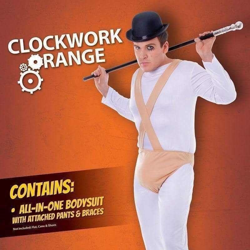 Size Chart Mens Clockwork Orange Male Adult Costume Chest Size 44" Halloween
