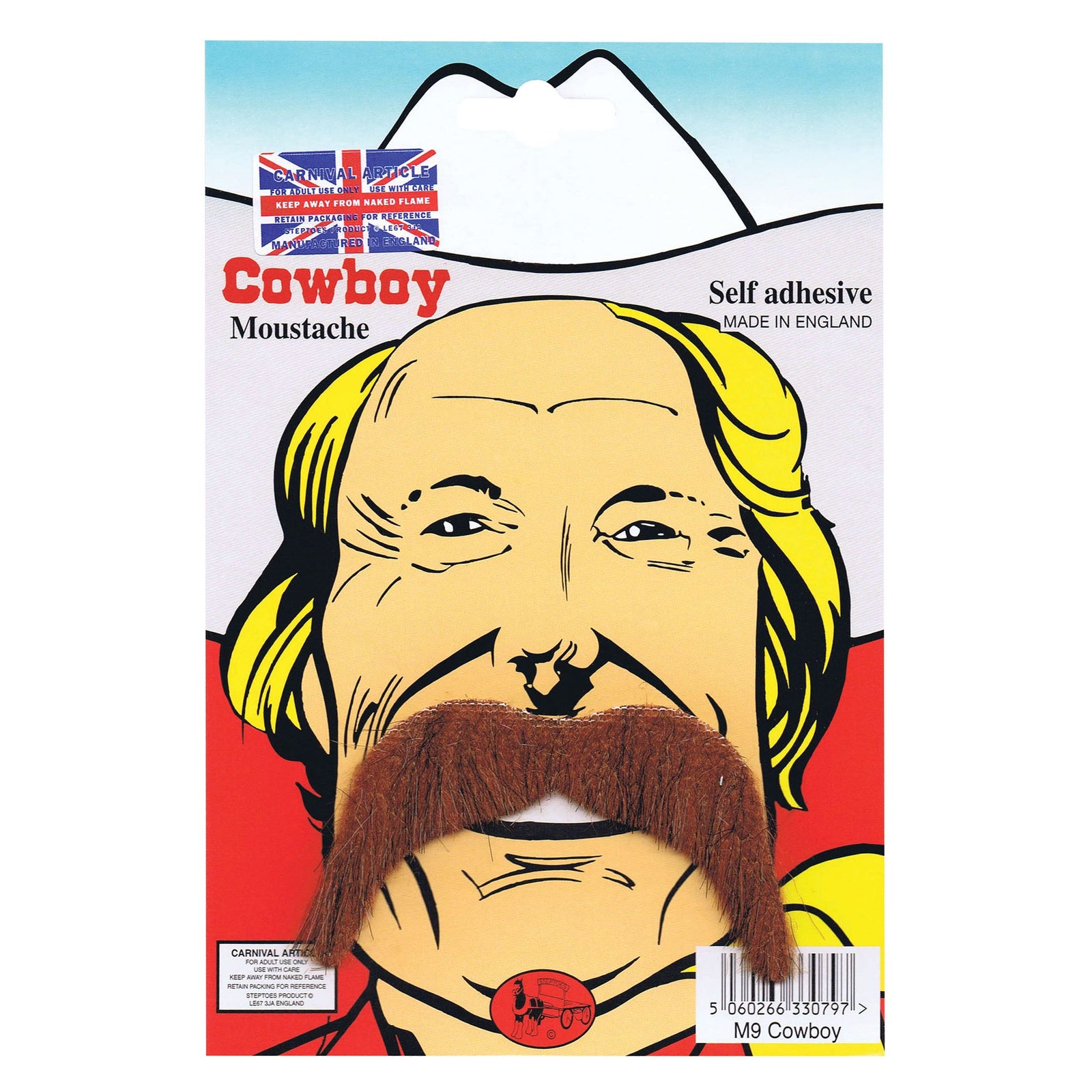 Mens Cowboy Tash Brown Moustaches and Beards Male Halloween Costume 1