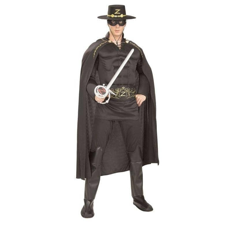 Mens Deluxe Muscle Chest Zorro Costume 1
