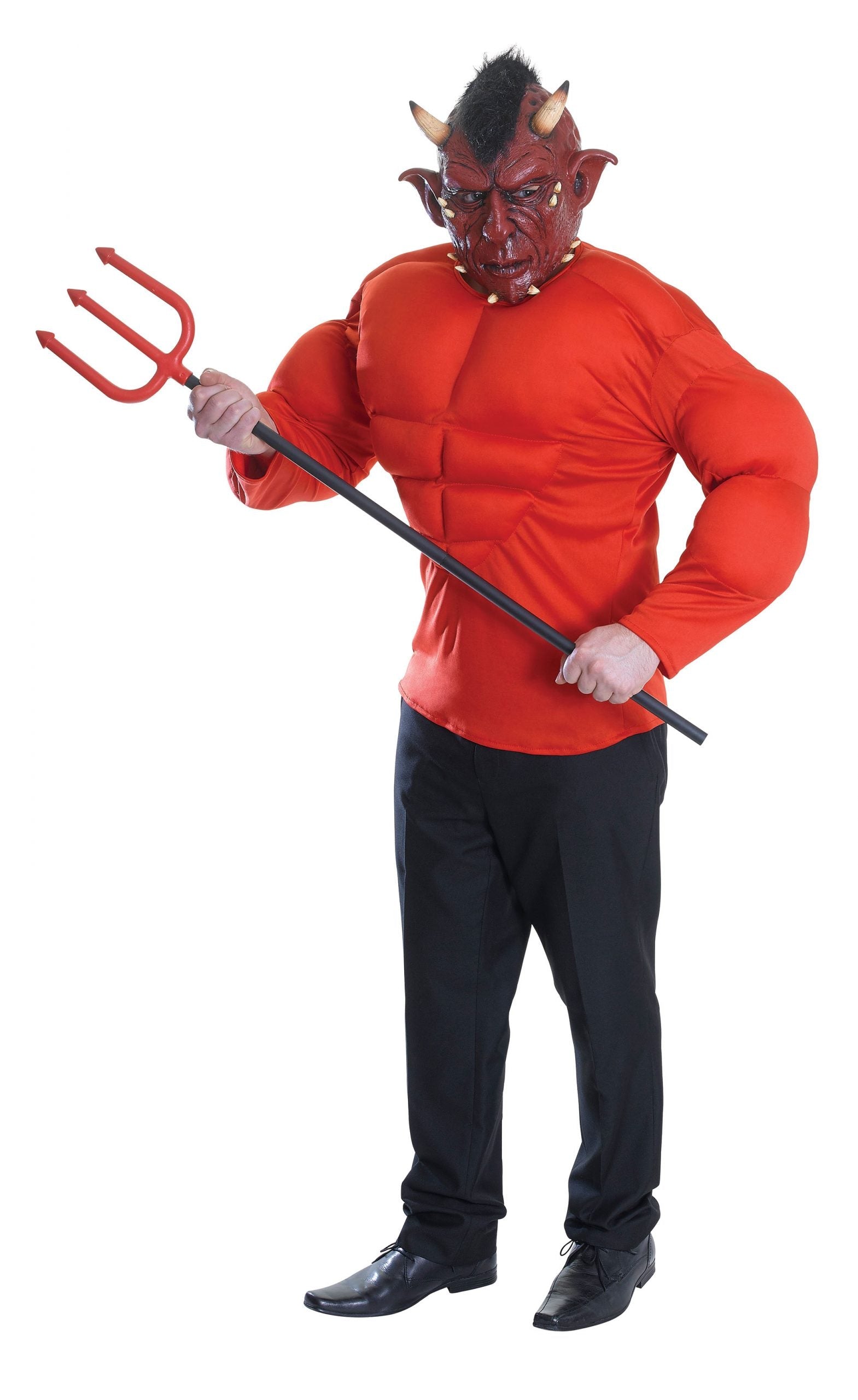 Mens Devil Costume Padded Top Adult Male Halloween 1