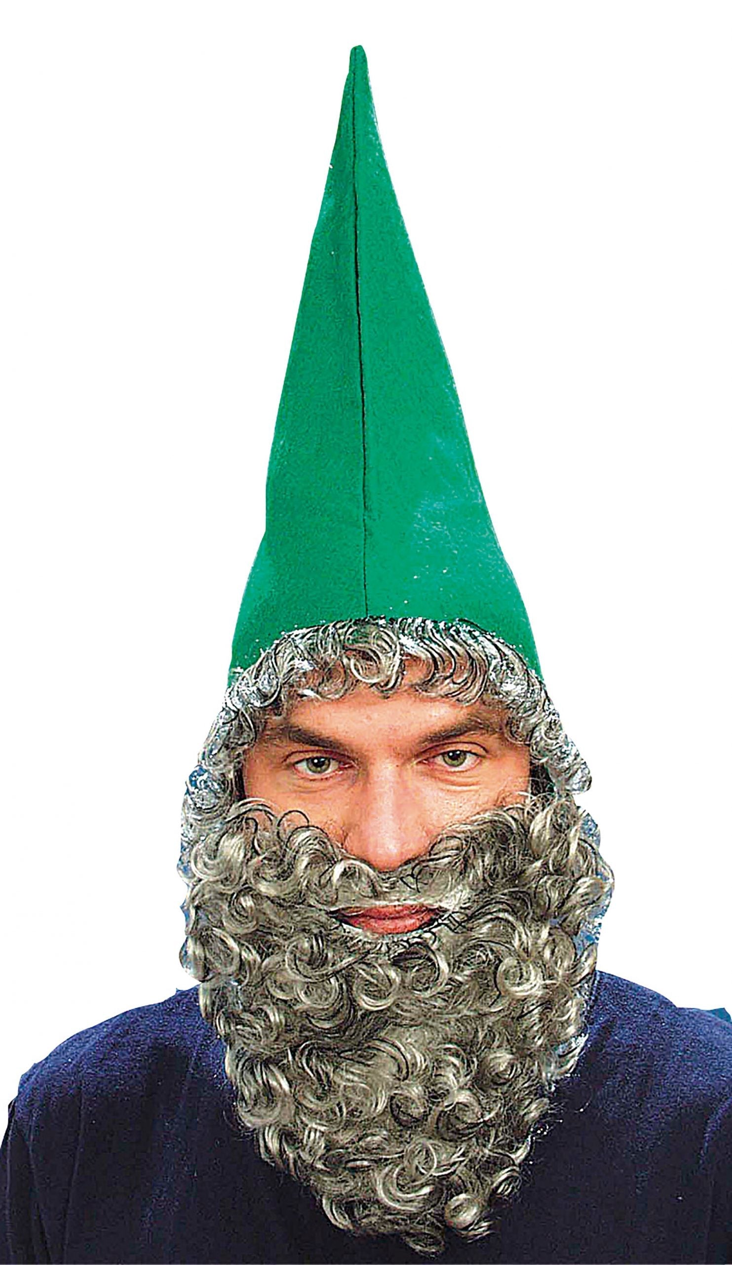 Mens Dwarf Hat Green & Beard Hats Male Halloween Costume 1