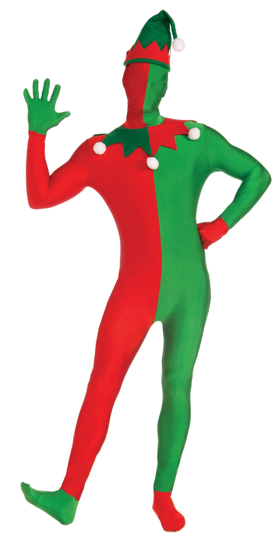 Mens Elf Suit Disappearing Man Adult Costume Male Chest Size 44" Halloween_1
