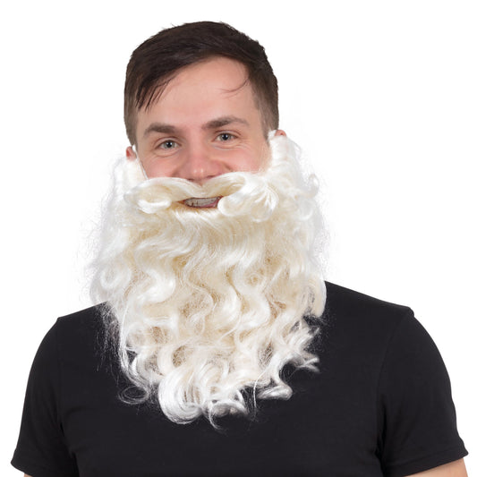Mens Father Xmas Beard 10" Good Quality Moustaches and Beards Male Halloween Costume 1