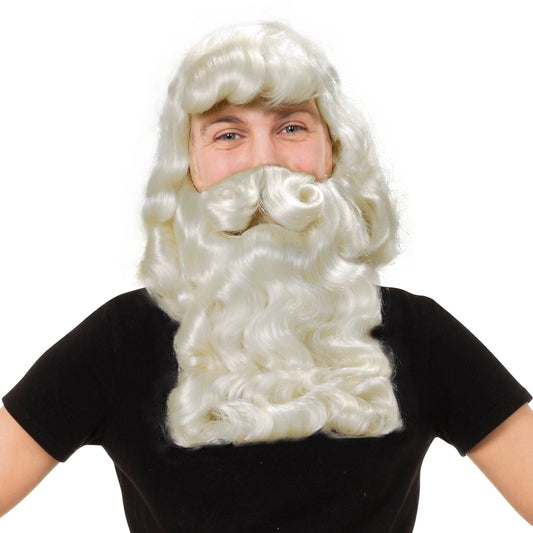 Mens Father Xmas Wig Beard Superior Wigs Male Halloween Costume 1