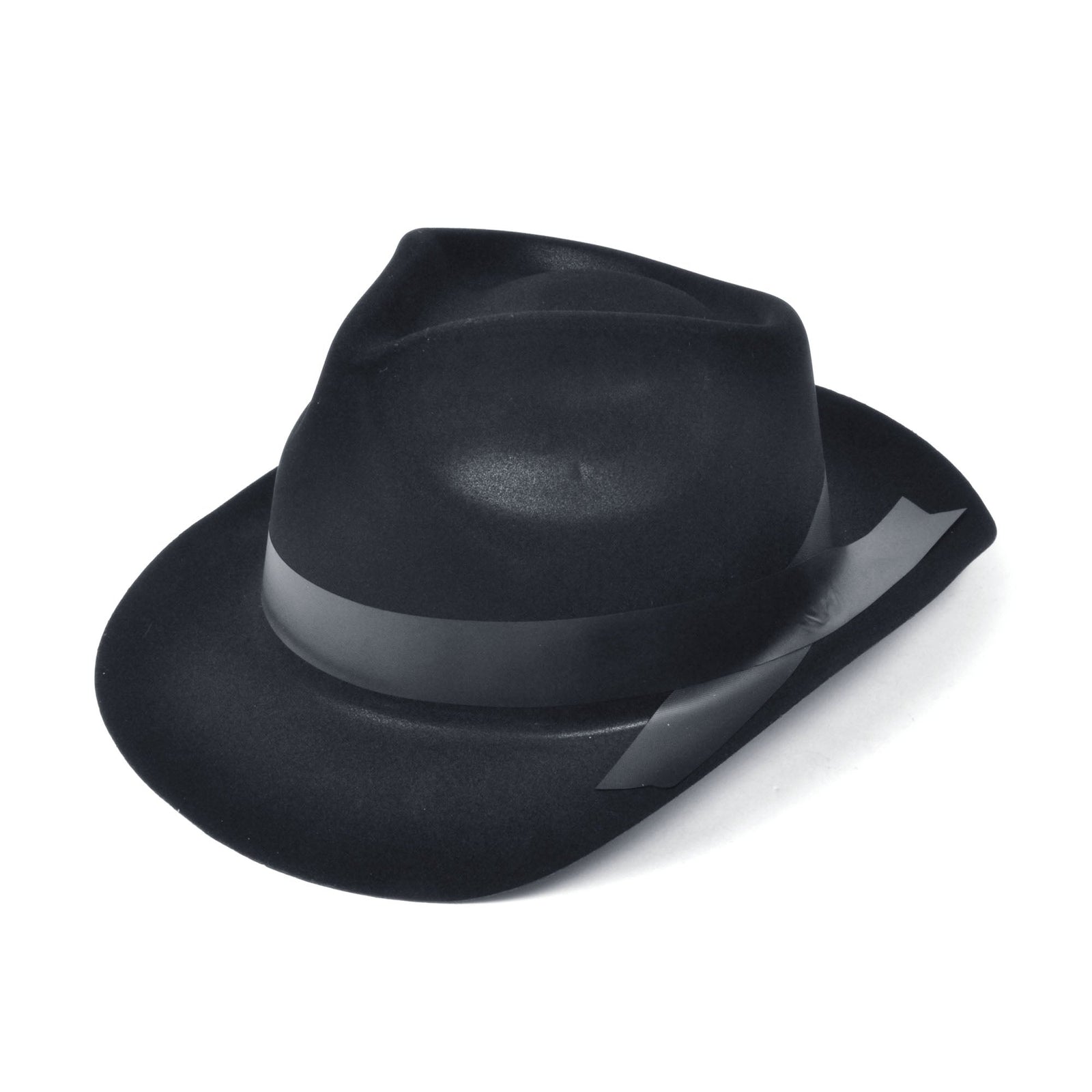 Mens Gangster Hat Black Flock Hats Male Halloween Costume 1