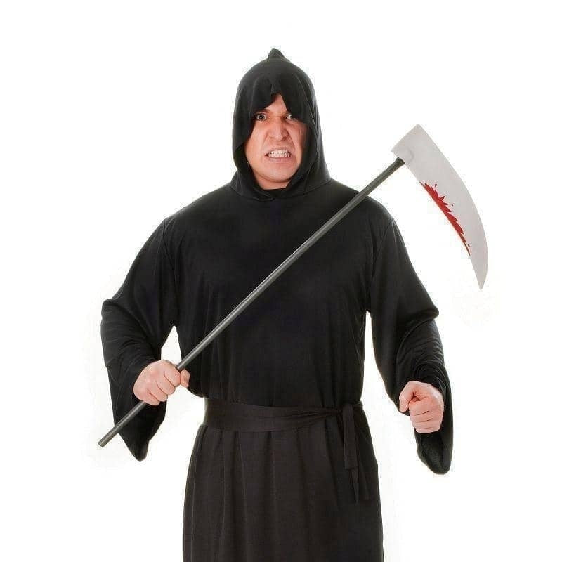 Mens Horror Robe Black Adult Costume Male Halloween_1