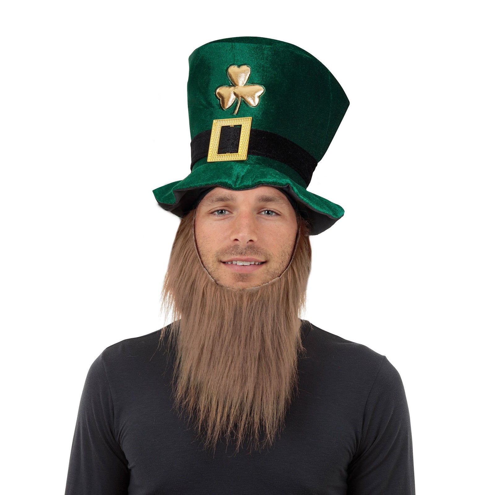 Mens Irish Hat + Beard Hats Male Halloween Costume 1