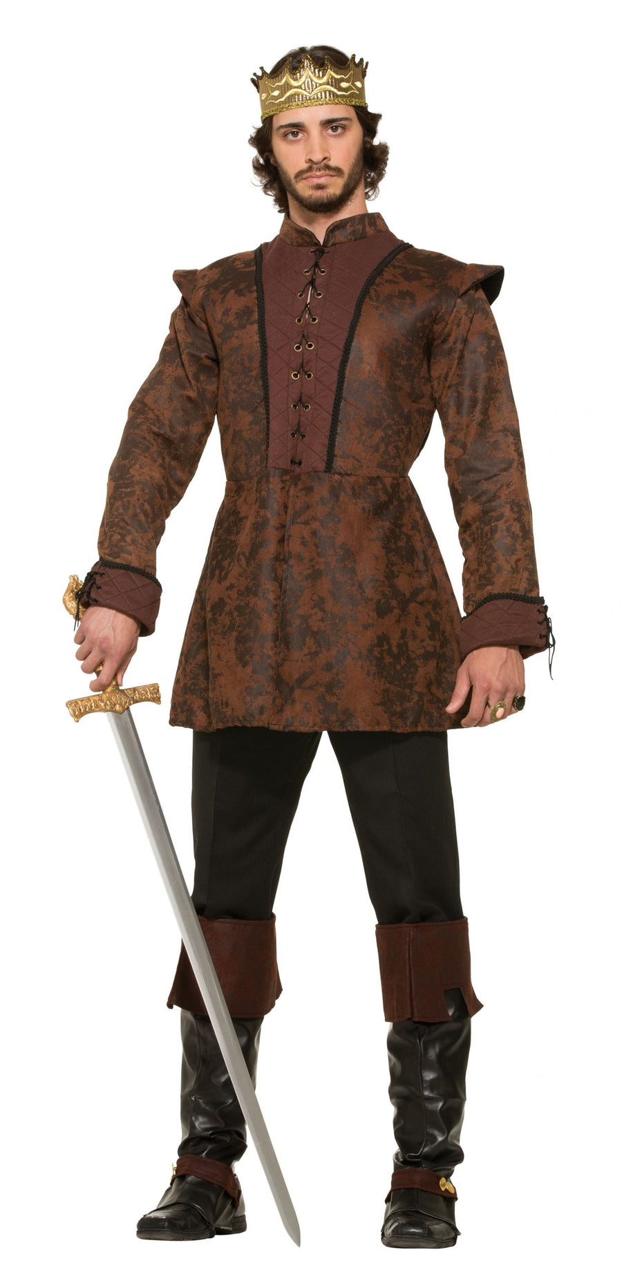 Mens Kings Coat Medieval Adult Costume Male Halloween_1