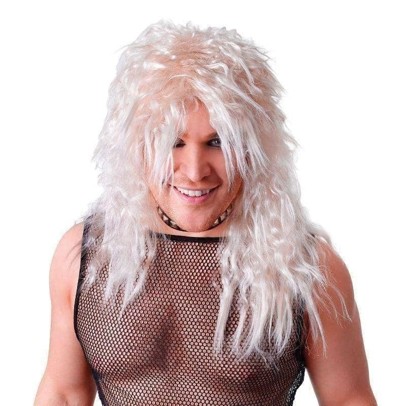 Mens Male Blonde Rock Star Wig Wigs Halloween Costume 1
