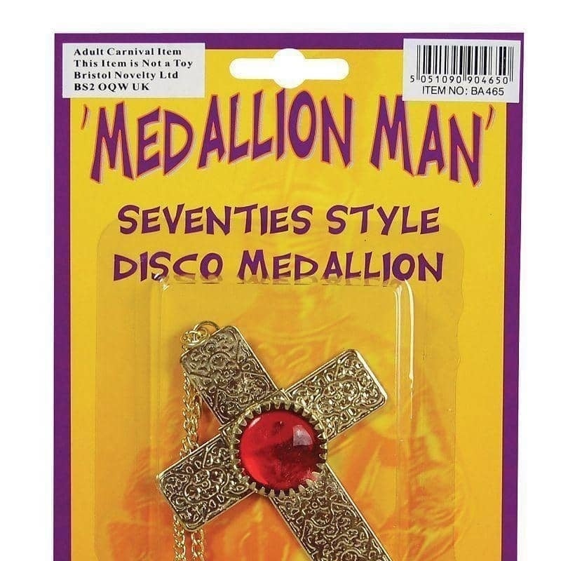 Mens Medallion Man Necklace Costume Accessories Male Halloween 2
