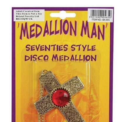 Mens Medallion Man Necklace Costume Accessories Male Halloween 2