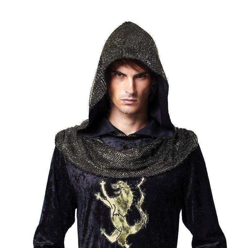 Mens Medieval Prince Hooded Robe Adult Costume Male_1
