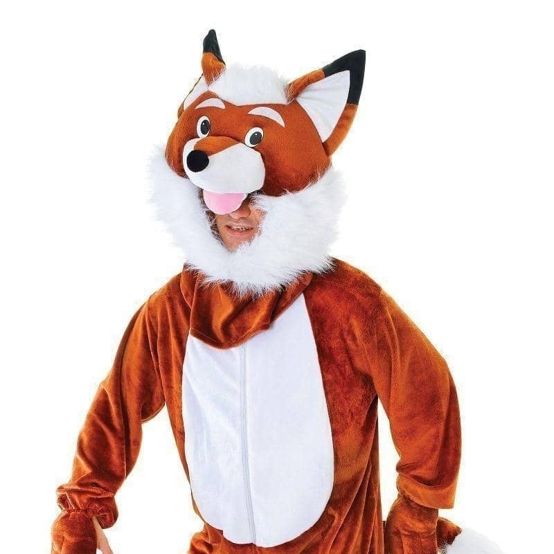 Mens Mr Fox Big Head Adult Costume Male Halloween 1