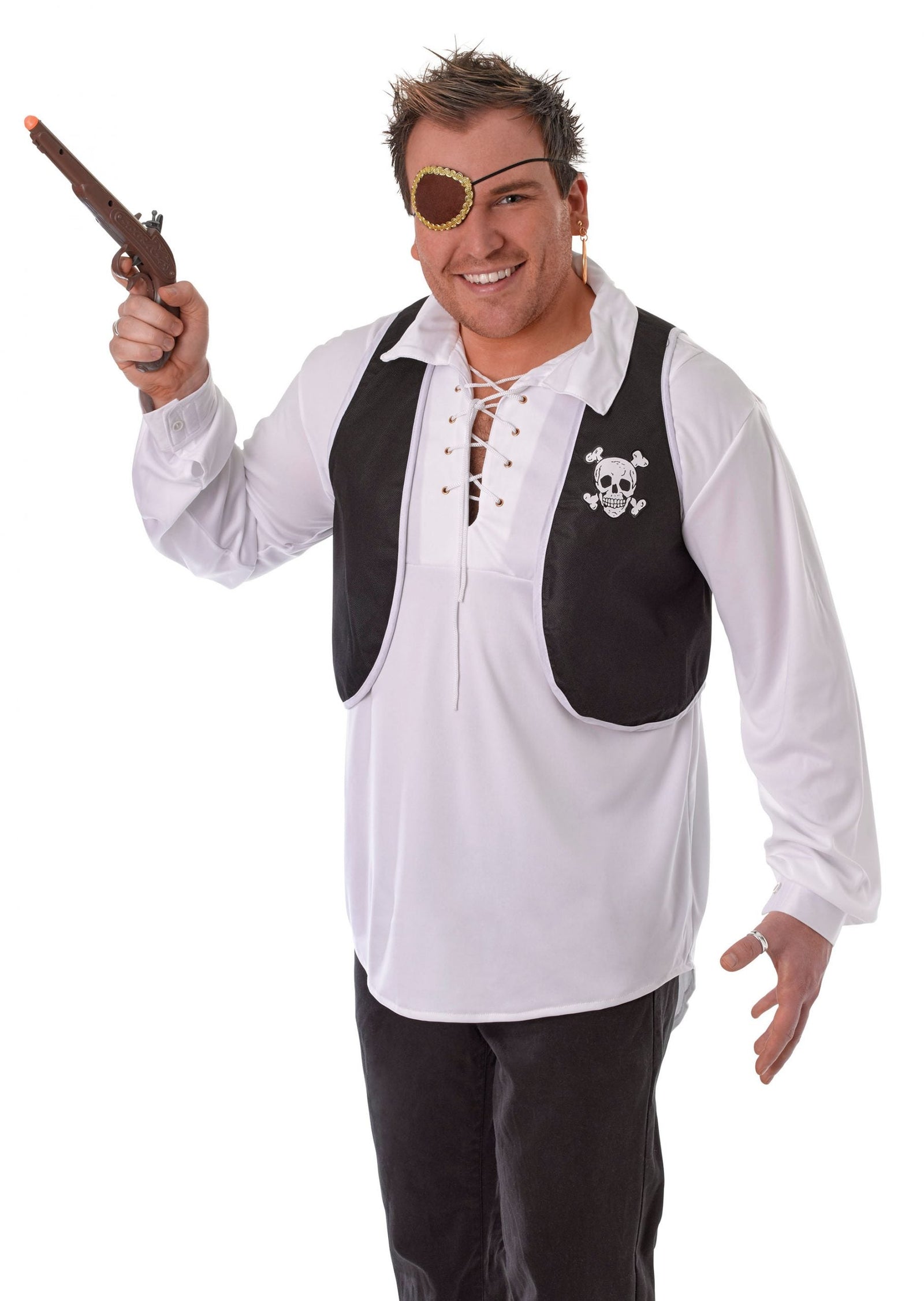 Mens Pirate Waistcoat Adult Costume Accessories Male Halloween 1