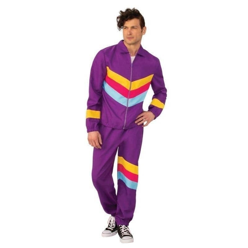 Mens Purple Shell Suit Costume_1