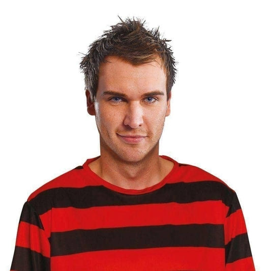 Mens Red Black Jumper Dennis The Menace Adult Costume Male Halloween 1