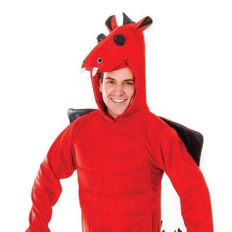 Mens Red Dradon Adult Costume Male Halloween 1