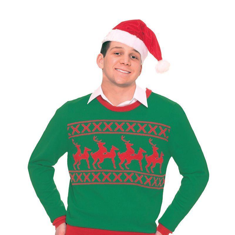 Mens Reindeer Games Sweater Adult Costumes Male_1