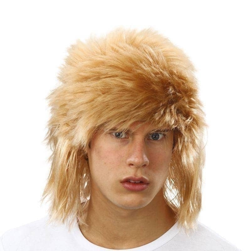 Mens Shaggy Wig Blonde Wigs Male Halloween Costume 1