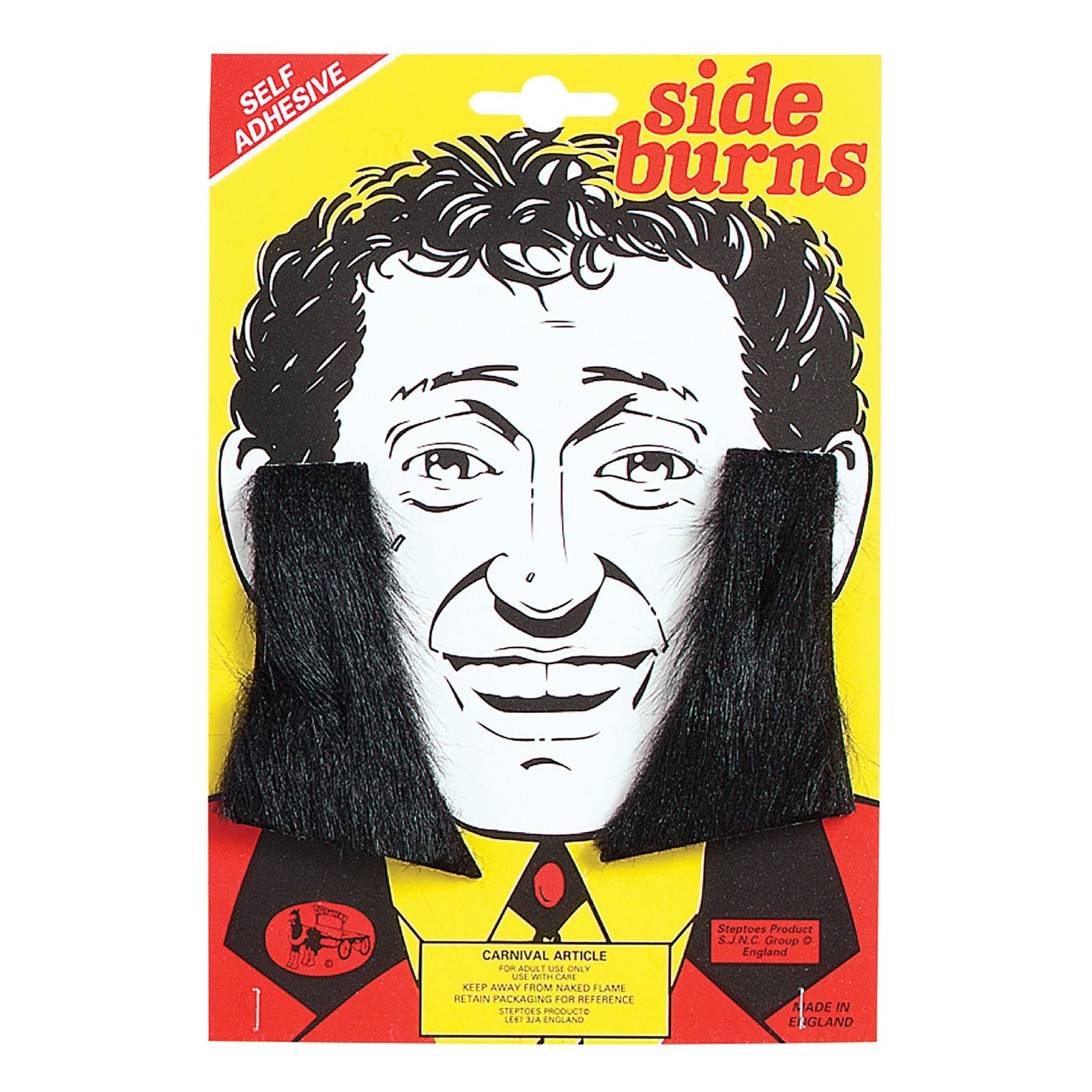 Mens Sideburns Black Moustaches and Beards Male Halloween Costume 1