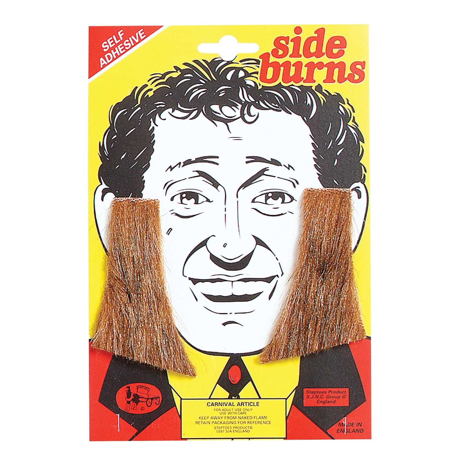 Mens Sideburns Brown Moustaches and Beards Male Halloween Costume 1
