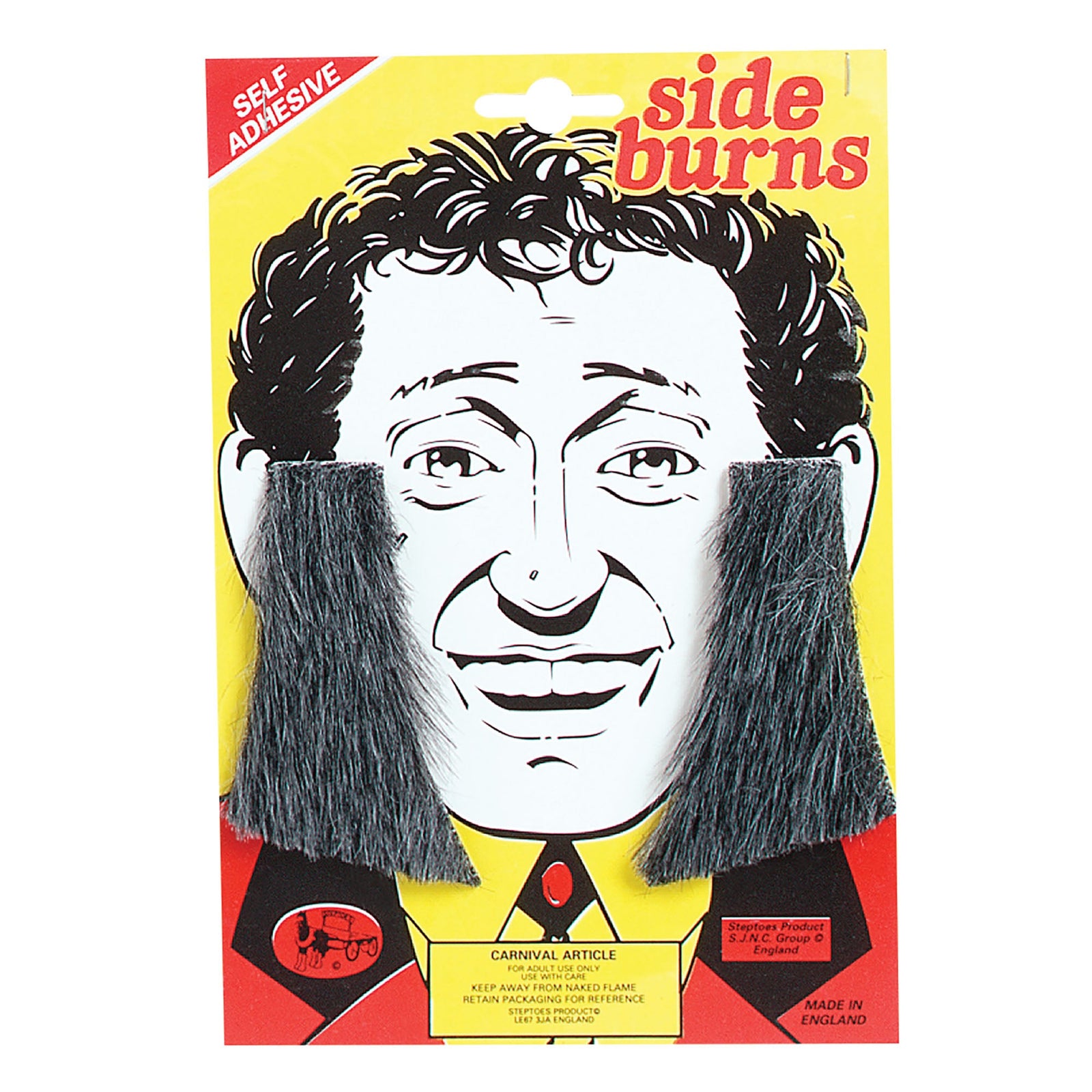 Mens Sideburns Grey Moustaches and Beards Male Halloween Costume 1