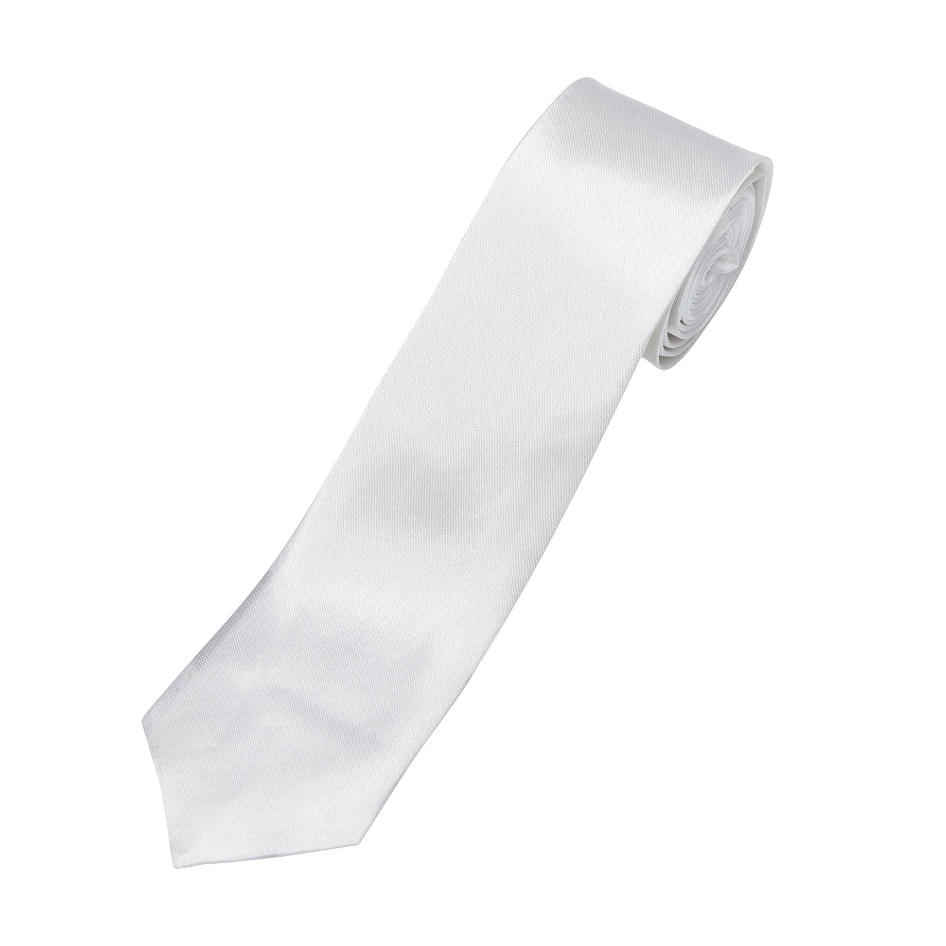 Mens Skinny Tie White Costume Accessories Male Halloween 1