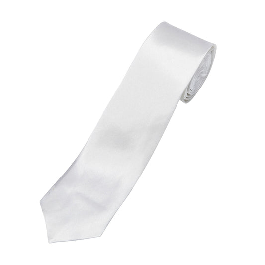 Mens Skinny Tie White Costume Accessories Male Halloween 1