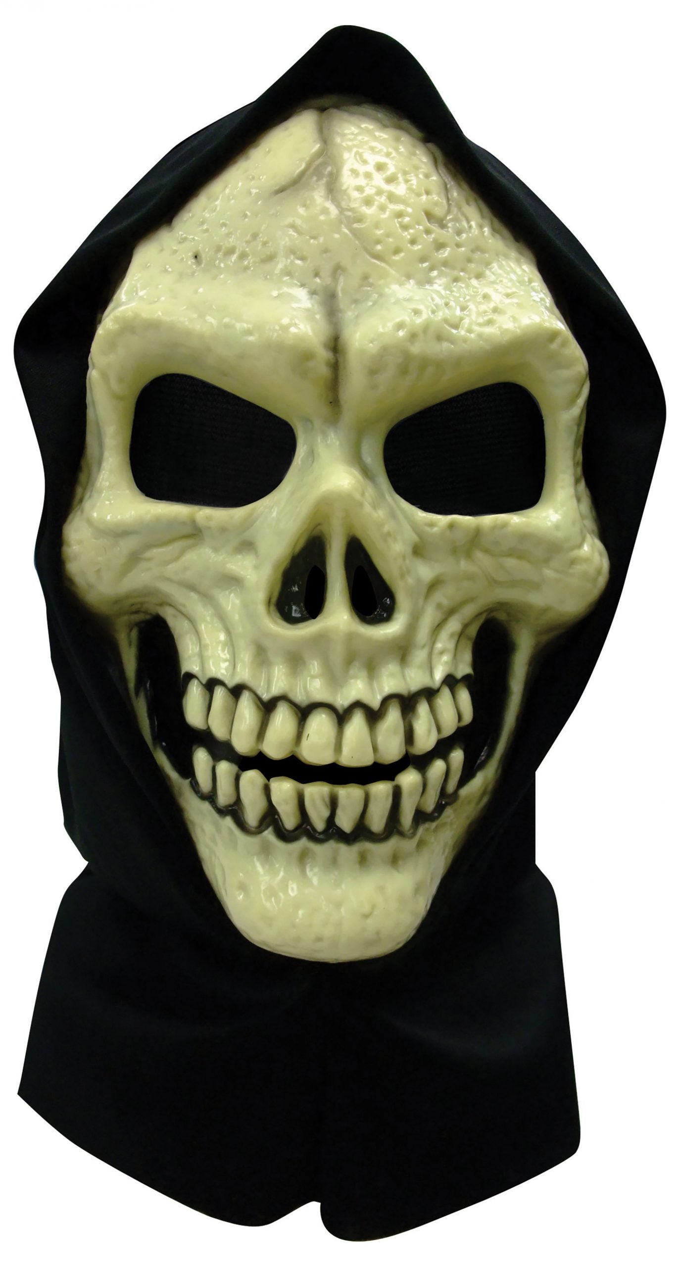 Mens Skull Hooded Mask PVC Plastic Masks Cardboard Male Halloween Costume 1