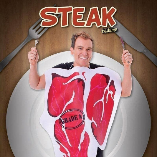 Mens Steak Adult Costume Male Chest Size 44" Halloween 2