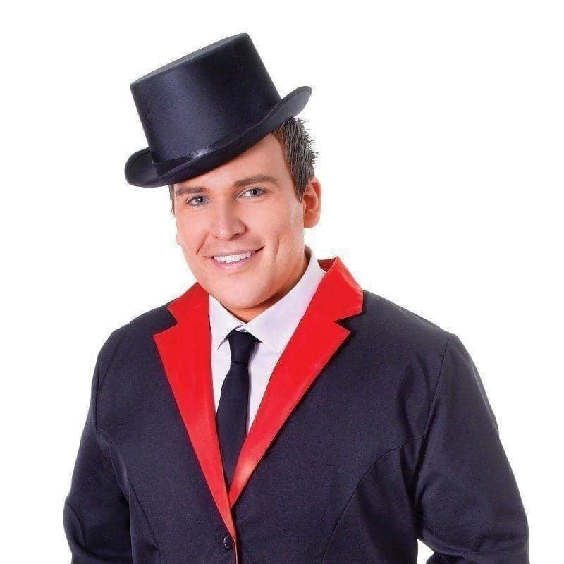 Mens Tailcoat Black Red Adult Costume Male_1