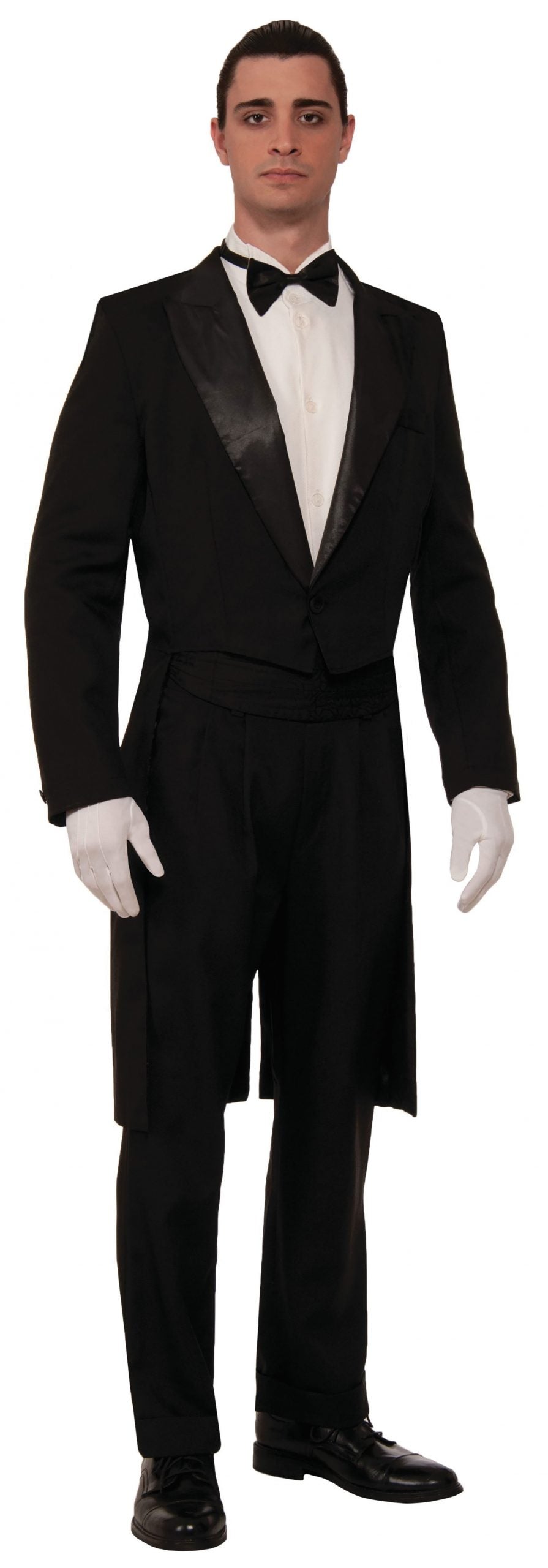 Mens Tuxedo Tailcoat + Trousers Adult Costume Male Halloween_1