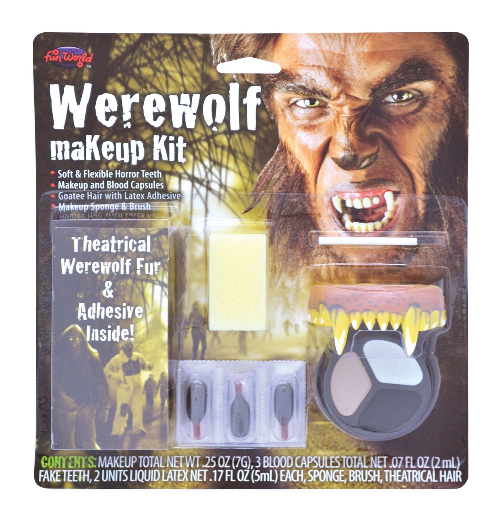 Mens Werewolf Make Up Kit Male Halloween Costume 1