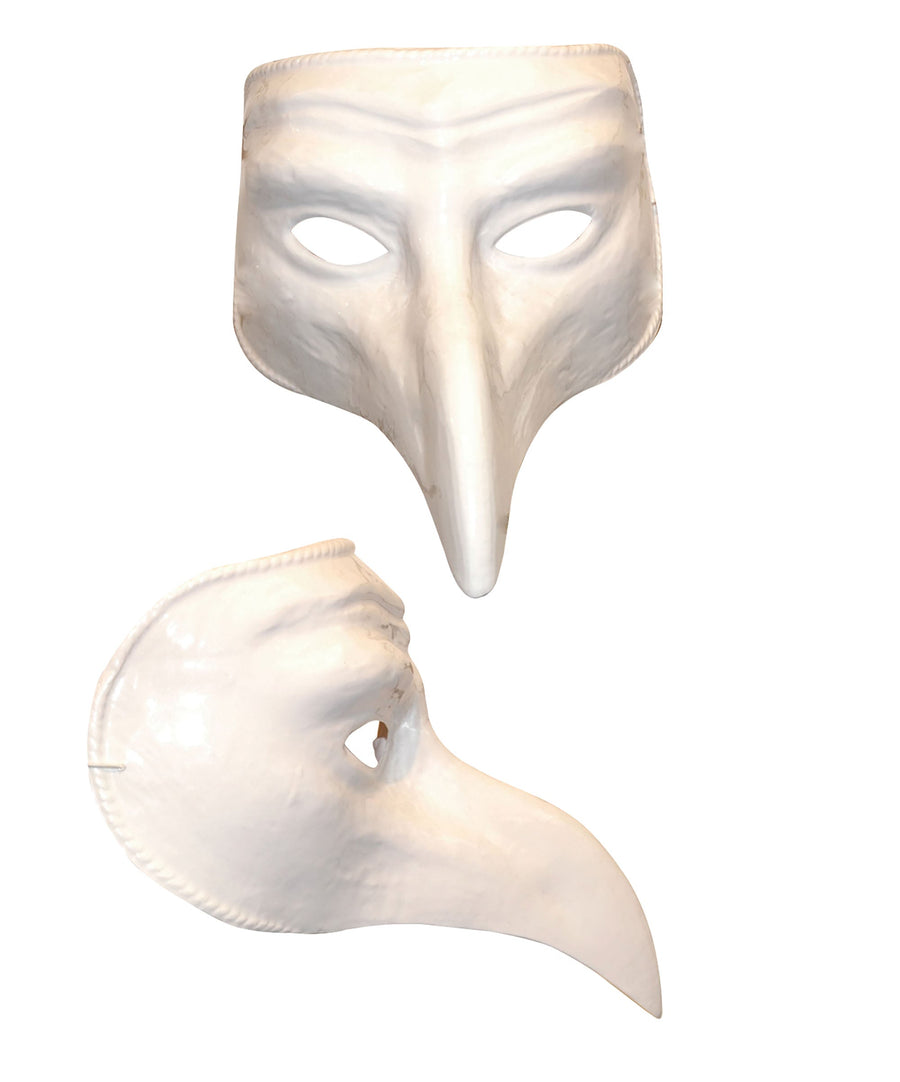 Mens White Comedy Plastic Masks Cardboard Male Halloween Costume_1 PM059
